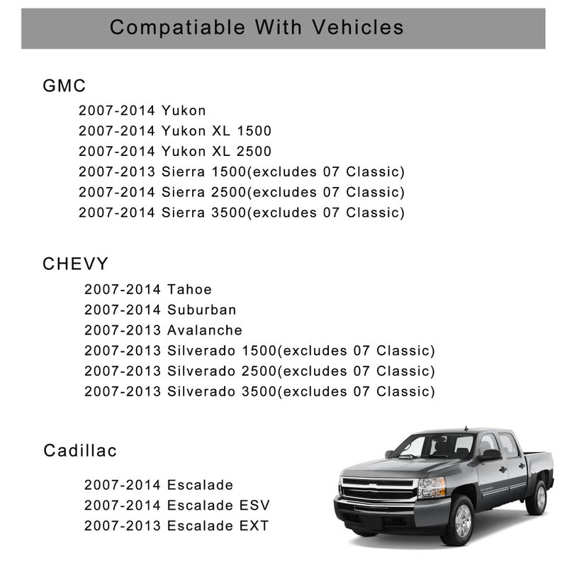 RDBS 2PCS Gray Interior Front or Rear Side Door Lock Knob Tab Car Window Locker Compatible with Chevrolet GMC Silverado Sierra 2007-2013, 07 Classic Model Excluded - Image 2